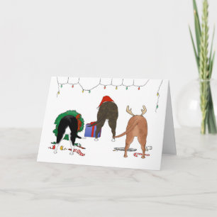 Nothin' Butt A Staffie Christmas Holiday Card