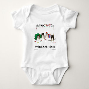 Nothin' Butt A Yorkie Christmas T-shirt Baby Bodysuit