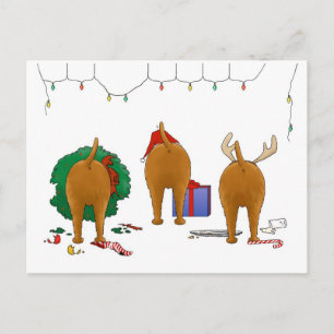 Nothin' Butt An Irish Terrier Christmas Holiday Postcard