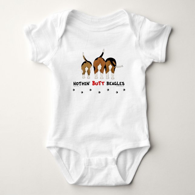 Nothin' Butt Beagles Baby Bodysuit (Front)