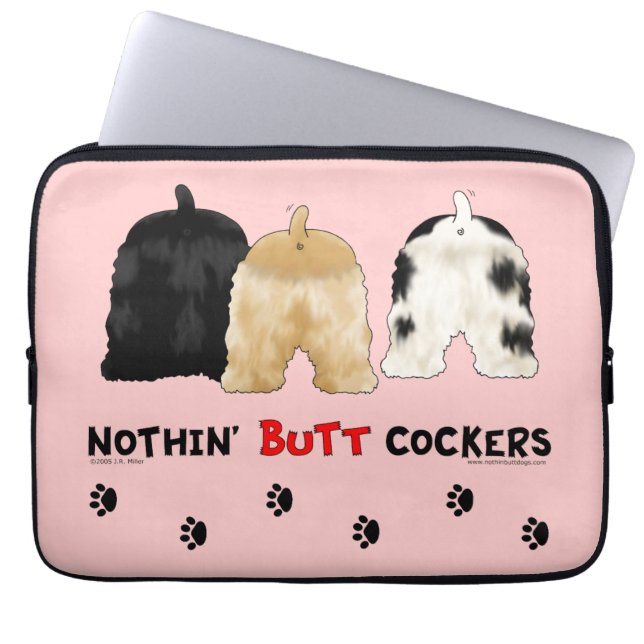 Nothin' Butt Cockers Laptop Sleeve (Front)