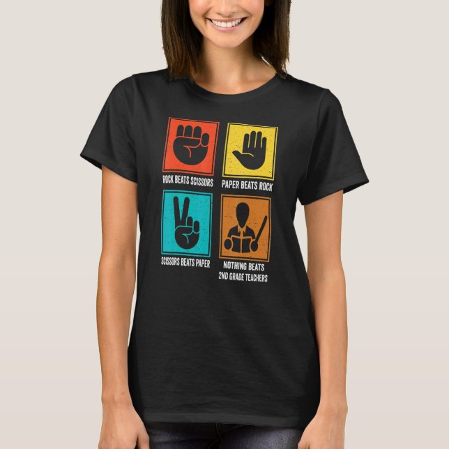 Nothing Beats 2nd Grade Teachers Second Grade Educ T-Shirt (Front)