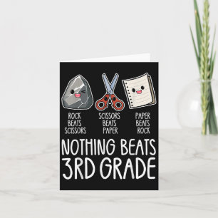 Nothing Beats 3rd Grade Funny Back To School Kids Card