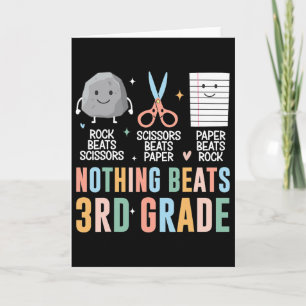Nothing Beats 3rd Grade Funny Byck To School Kids  Card