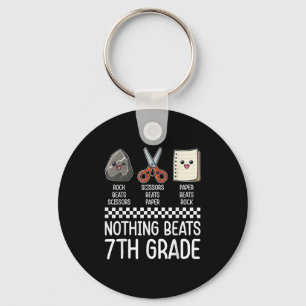 Nothing Beats 7th Grade Funny Back To School Kids  Key Ring