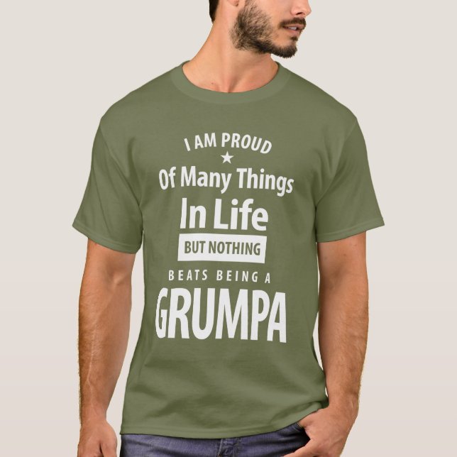 Nothing Beats Being a Grumpa | Father and Grandpa T-Shirt (Front)