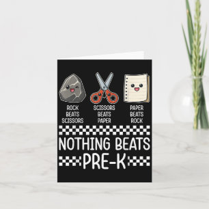 Nothing Beats Pre-k Funny Back To School Kids Teac Card