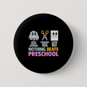 Nothing Beats Preschool Pre-k Back To School Teach 6 Cm Round Badge