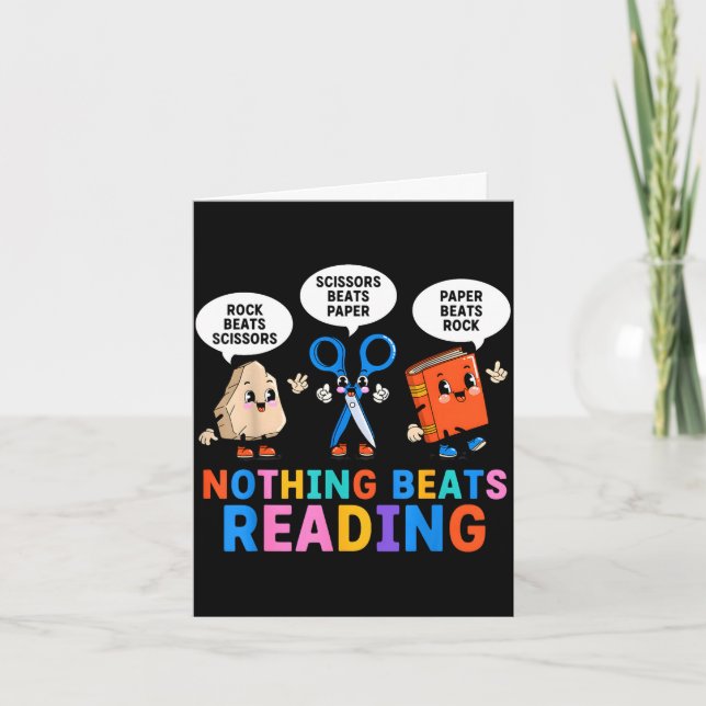 Nothing beats reading funny book lover  card (Front)