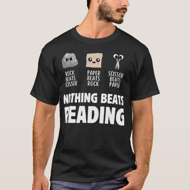 Nothing Beats Reading Librarian Book T-Shirt (Front)