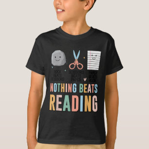 Nothing Beats Reading Rock Paper Scissors Funny Bo T-Shirt