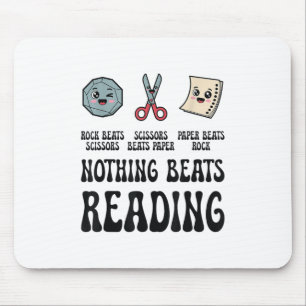 Nothing Beats Reading Rock Paper Scissors Reading Mouse Pad