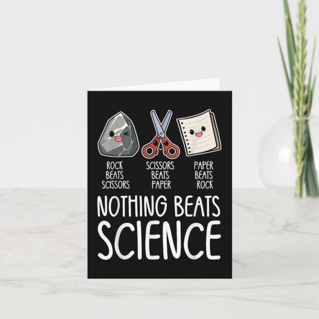 Nothing Beats Science Funny Back To School Stem Te Card (Front)