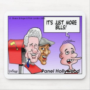 "Nothing But Bills" Funny Cartoon Gifts & Tees Mouse Pad
