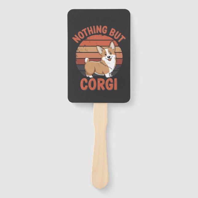 Nothing But Corgi Hand Fan (Front)