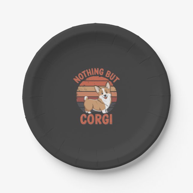Nothing But Corgi Paper Plate (Front)