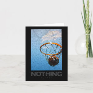 Nothing But Net Basketball Minimalist Hoop Sky Des Card