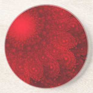 Nothing But Red Floral Coaster