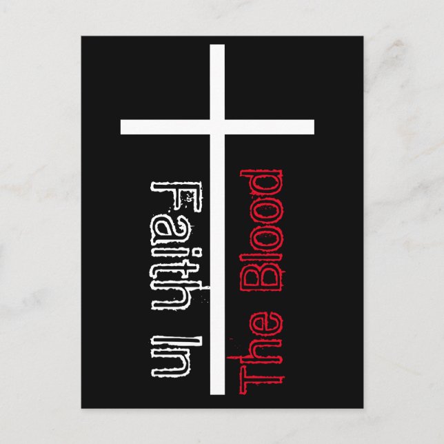 Nothing But The Blood Of Jesus Christian Hymn Postcard (Front)