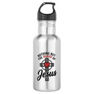 Nothing But The Blood Of Jesus Vintage Cross Shirt 532 Ml Water Bottle