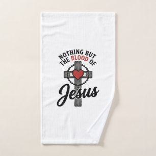 Nothing But The Blood Of Jesus Vintage Cross Shirt Hand Towel