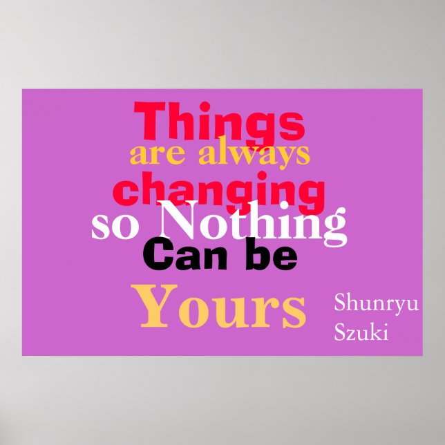 Nothing can be yours poster (Front)