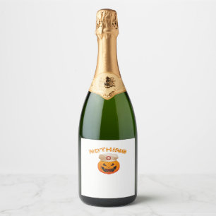 Nothing Can Scare A Nurse, Halloween Spooky Pumpki Sparkling Wine Label