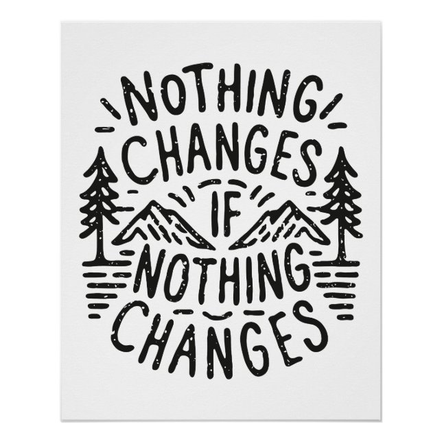 Nothing changes if nothing changes poster (Front)