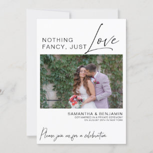 Nothing Fancy But Love   Elopement Party  Announcement