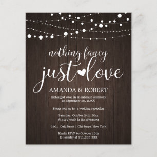 Nothing Fancy Cheap Rustic Wedding Invitations