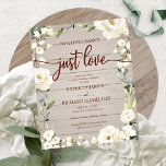 Nothing Fancy Floral Cheap Wedding Invitation<br><div class="desc">Beautiful and inexpensive white cream floral wedding invitations. Easy to personalise with your details. PLEASE NOTE: The envelopes are NOT INCLUDE; affordable A7 envelopes are available to purchase separately. CUSTOMIZATION: If you need design customisation, please contact me throw the chat; if you need information about your order, shipping options, etc.,...</div>