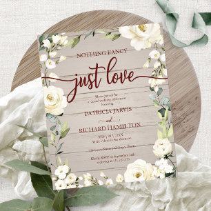 Nothing Fancy Floral Cheap Wedding Invitation