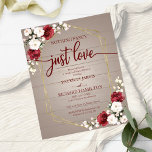 Nothing Fancy Geometric Budget Wedding Invitations<br><div class="desc">Beautiful and inexpensive burgundy floral geometric on beige rustic wood wedding invitations. Easy to personalise with your details. PLEASE NOTE: The envelopes are NOT INCLUDE; affordable A7 envelopes are available to purchase separately. CUSTOMIZATION: If you need design customisation, please contact me throw the chat; if you need information about your...</div>