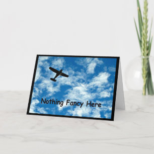 Nothing Fancy Here - Just A Plane Graduation Card