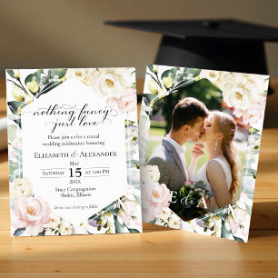 Nothing fancy just love Boho Wedding Invitation