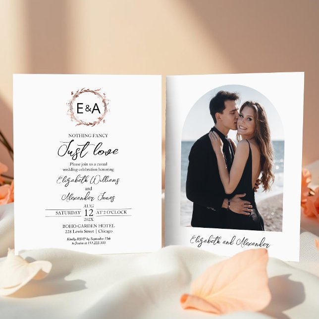 Nothing Fancy Just Love Budget Wedding Invitation (Creator Uploaded)