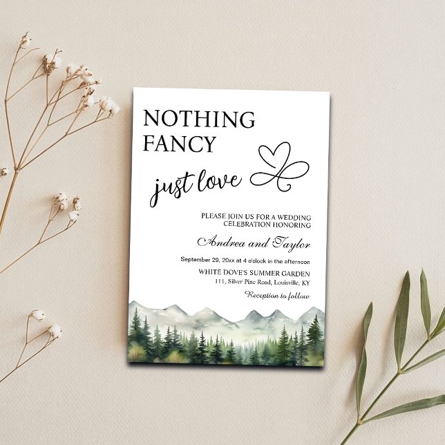 Nothing Fancy Just Love Casual Wedding Invitation (Creator Uploaded)