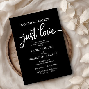Nothing Fancy Just Love Casual Wedding Invitation