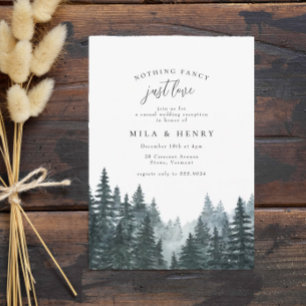 Nothing Fancy Just Love Casual Wedding Reception Invitation