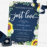 Nothing Fancy Just Love Casual Wedding Sunflowers Invitation<br><div class="desc">Nothing Fancy Just Love Casual Wedding Sunflowers Invitation</div>