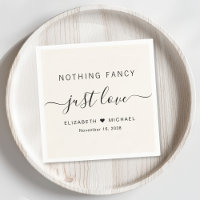 Nothing Fancy Just Love Cream Wedding