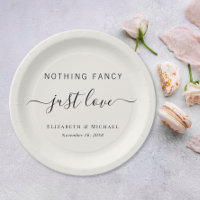 Nothing Fancy Just Love Cream Wedding