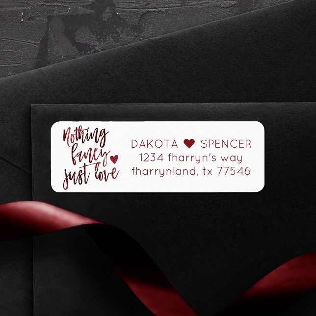 Nothing Fancy Just Love | Dark Crimson Red Wedding (Creator Uploaded)