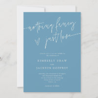 Nothing Fancy Just Love Denim Blue Wedding