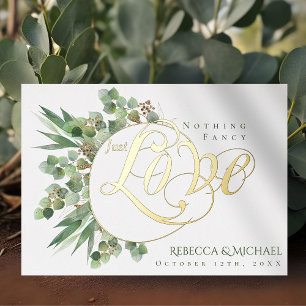 Nothing Fancy Just Love Elegant Eucalyptus Wedding