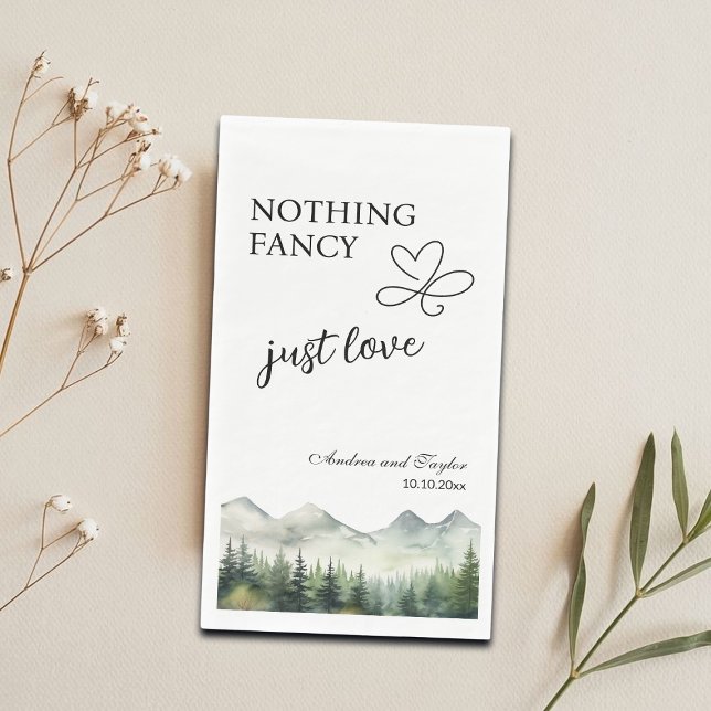 Nothing Fancy Just Love Elegant Wedding Napkin (Creator Uploaded)