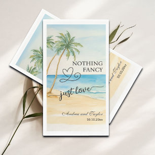 Nothing Fancy Just Love Elegant Wedding Napkin