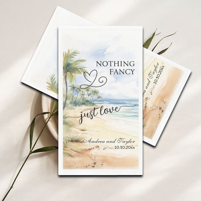 Nothing Fancy Just Love Elegant Wedding Napkin (Creator Uploaded)