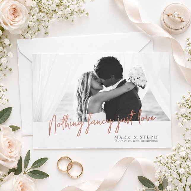 Nothing Fancy Just Love Elopement Announcement (Creator Uploaded)