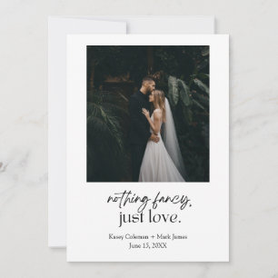 Nothing Fancy, Just Love Elopement Announcement